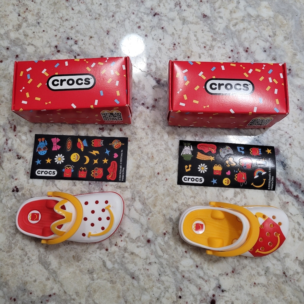McDonald's Crocs Collection Happy Meal White Keychain Collectible NWT